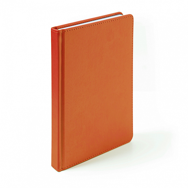 Ежедневник недатированный Campbell, А5,  оранжевый, белый блок с логотипом в Астрахани заказать по выгодной цене в кибермаркете AvroraStore
