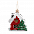 Ёлочная игрушка Домик (красный) с логотипом в Астрахани заказать по выгодной цене в кибермаркете AvroraStore