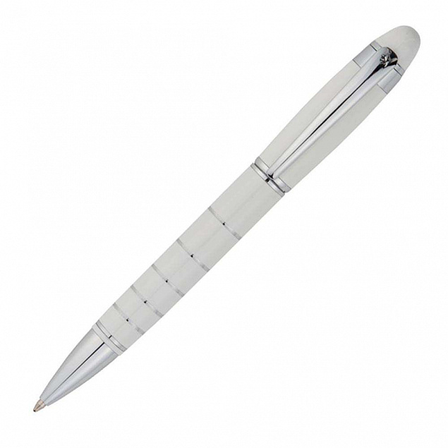 Ручка шариковая Fame с футляром, белая с логотипом в Астрахани заказать по выгодной цене в кибермаркете AvroraStore