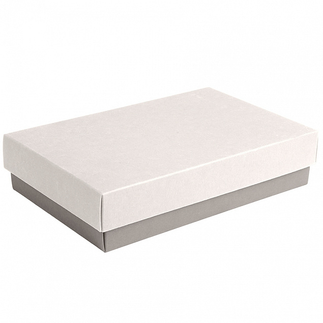 Коробка подарочная CRAFT BOX, 17,5*11,5*4 см, серый, белый, картон с логотипом в Астрахани заказать по выгодной цене в кибермаркете AvroraStore