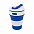 Стакан складной BUTTON;  300 мл, силикон, синий с логотипом в Астрахани заказать по выгодной цене в кибермаркете AvroraStore