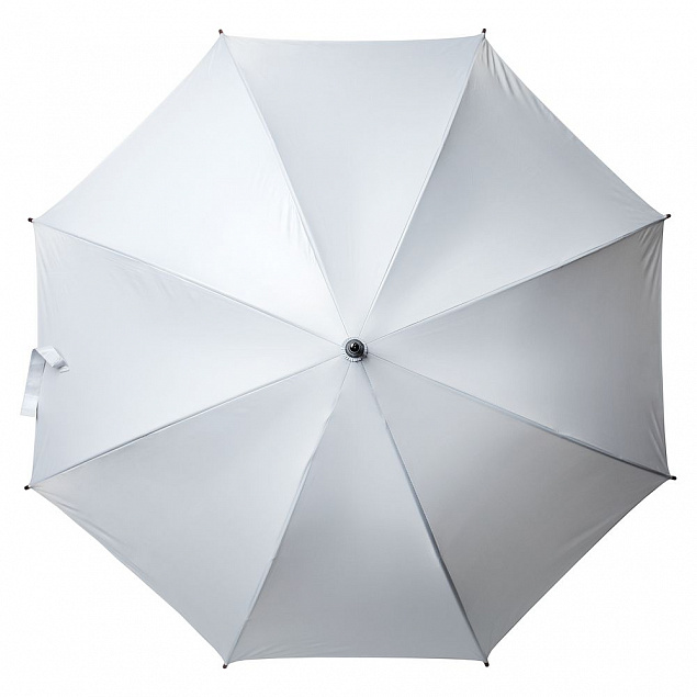 Зонт-трость Standard, серебристый с логотипом в Астрахани заказать по выгодной цене в кибермаркете AvroraStore