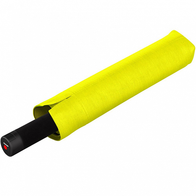 Складной зонт U.090, желтый с логотипом в Астрахани заказать по выгодной цене в кибермаркете AvroraStore