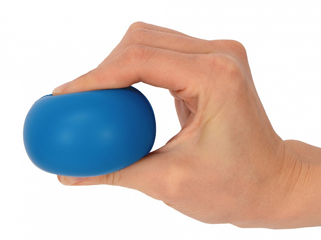 Мячик-антистресс Малевич, голубой с логотипом в Астрахани заказать по выгодной цене в кибермаркете AvroraStore