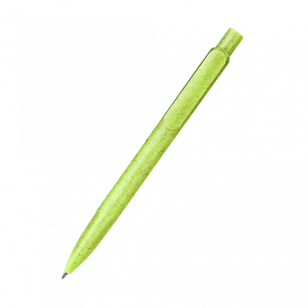 Ручка из биоразлагаемой пшеничной соломы Melanie, зеленая с логотипом в Астрахани заказать по выгодной цене в кибермаркете AvroraStore