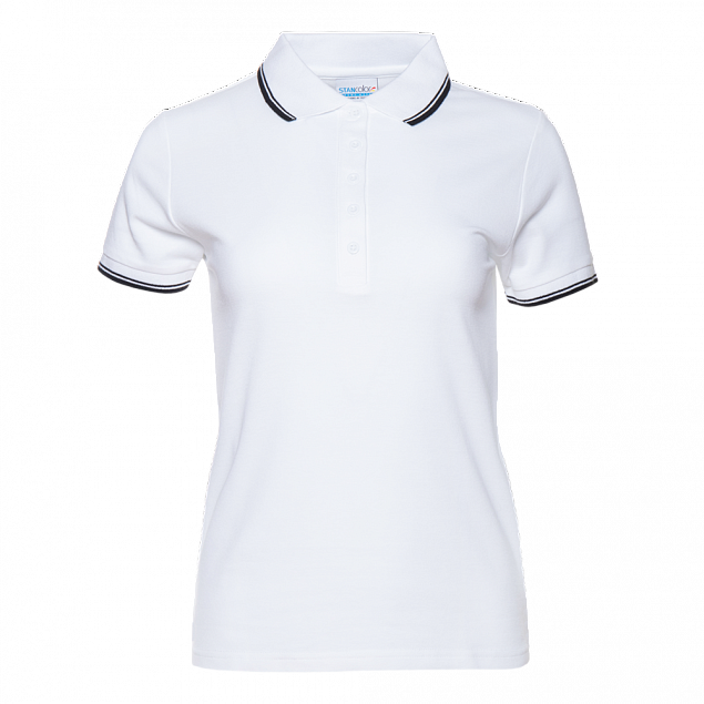 Рубашка поло Рубашка женская 04BK Белый с логотипом в Астрахани заказать по выгодной цене в кибермаркете AvroraStore
