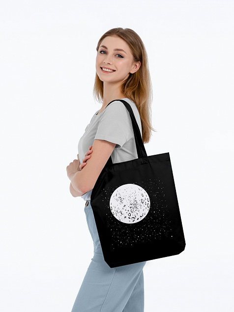 Холщовая сумка «Что вечно под Луной» с люминесцентным принтом с логотипом в Астрахани заказать по выгодной цене в кибермаркете AvroraStore