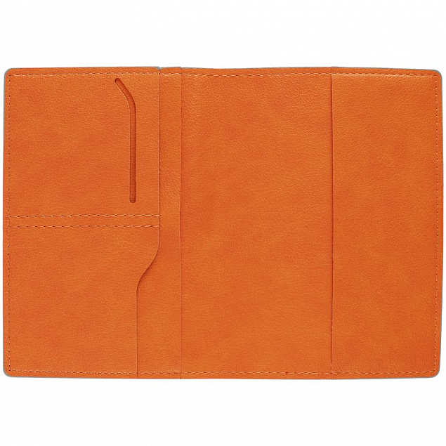 Обложка для паспорта Petrus, оранжевая с логотипом в Астрахани заказать по выгодной цене в кибермаркете AvroraStore