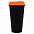 Стакан с крышкой Color Cap Black, черный с красным с логотипом в Астрахани заказать по выгодной цене в кибермаркете AvroraStore
