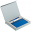 Коробка Memo Pad для блокнота, флешки и ручки, серебристая с логотипом в Астрахани заказать по выгодной цене в кибермаркете AvroraStore