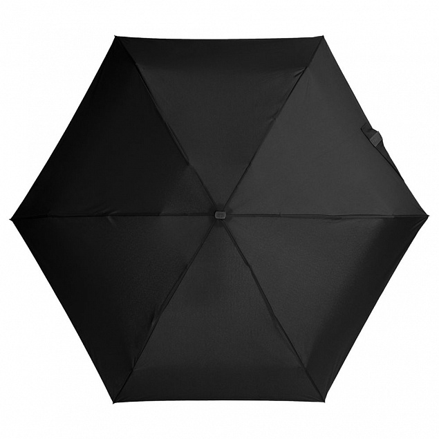 Зонт складной Five, черный с логотипом в Астрахани заказать по выгодной цене в кибермаркете AvroraStore