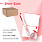 Набор подарочный SILENT-ZONE: бизнес-блокнот, ручка, наушники, коробка, стружка, бело-красный с логотипом в Астрахани заказать по выгодной цене в кибермаркете AvroraStore