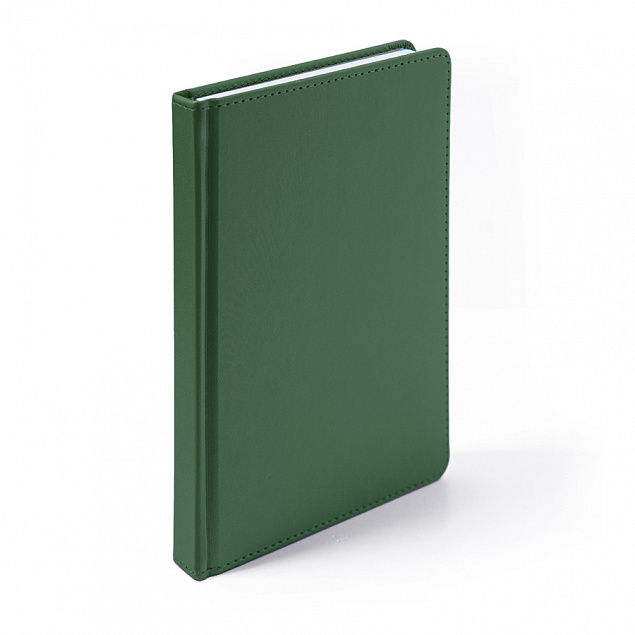 Ежедневник недатированный Campbell, А5,  темно-зеленый, белый блок с логотипом в Астрахани заказать по выгодной цене в кибермаркете AvroraStore
