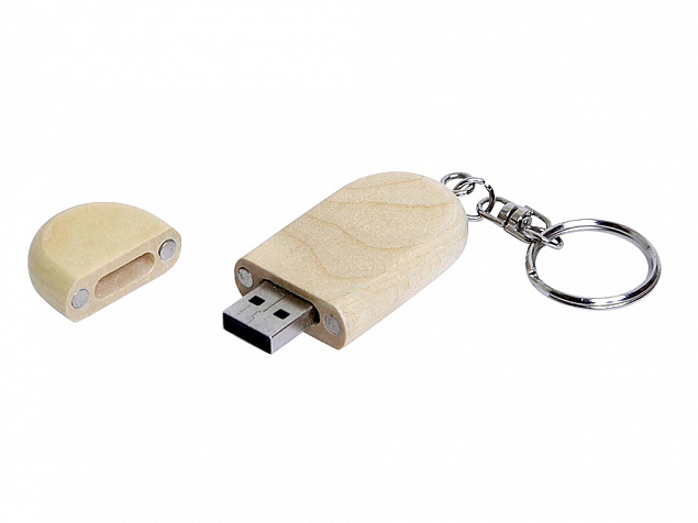 USB 2.0- флешка на 16 Гб овальной формы и колпачком с магнитом с логотипом в Астрахани заказать по выгодной цене в кибермаркете AvroraStore