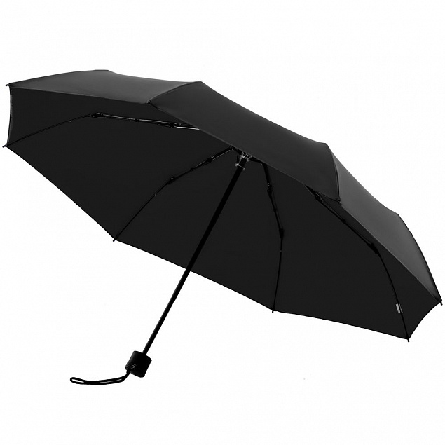 Зонт складной с защитой от УФ-лучей Sunbrella, черный с логотипом в Астрахани заказать по выгодной цене в кибермаркете AvroraStore
