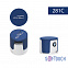 Беспроводная Bluetooth колонка "Echo", белый/темно-синий покрытие soft touch с логотипом в Астрахани заказать по выгодной цене в кибермаркете AvroraStore