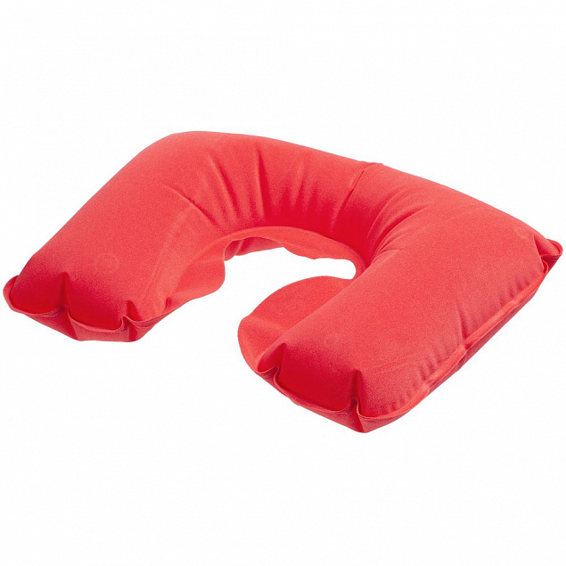 Надувная подушка под шею в чехле Sleep, красная с логотипом в Астрахани заказать по выгодной цене в кибермаркете AvroraStore