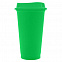 Стакан с крышкой Color Cap, зеленый с логотипом в Астрахани заказать по выгодной цене в кибермаркете AvroraStore