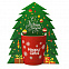 Коробка-украшение для чашки( D=9 см) в виде елки с логотипом в Астрахани заказать по выгодной цене в кибермаркете AvroraStore