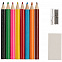 Набор Hobby с цветными карандашами, ластиком и точилкой, белый с логотипом в Астрахани заказать по выгодной цене в кибермаркете AvroraStore