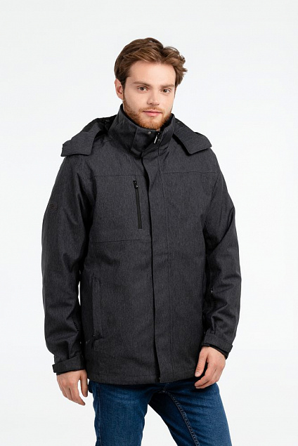 Куртка-трансформер мужская Avalanche, темно-серая с логотипом в Астрахани заказать по выгодной цене в кибермаркете AvroraStore