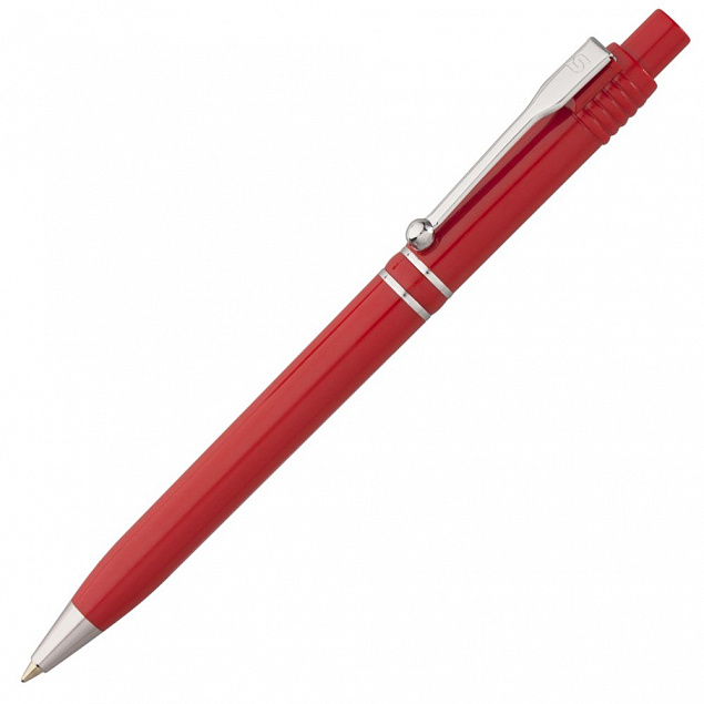 Ручка шариковая Raja Chrome, красная с логотипом в Астрахани заказать по выгодной цене в кибермаркете AvroraStore