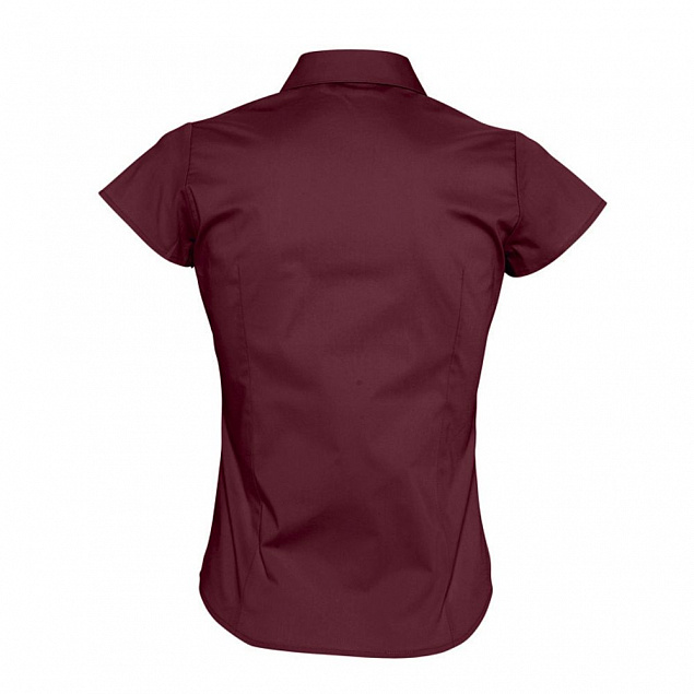 Рубашка женская с коротким рукавом Excess, бордовая с логотипом в Астрахани заказать по выгодной цене в кибермаркете AvroraStore