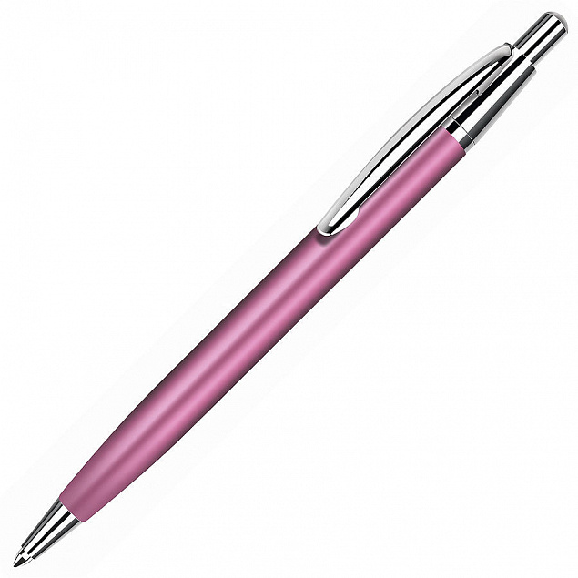 Ручка шариковая EPSILON,, розовый/хром, металл с логотипом в Астрахани заказать по выгодной цене в кибермаркете AvroraStore