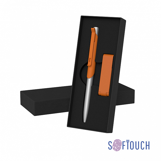 Набор ручка "Skil" + флеш-карта "Case" 8 Гб в футляре, покрытие soft touch с логотипом в Астрахани заказать по выгодной цене в кибермаркете AvroraStore