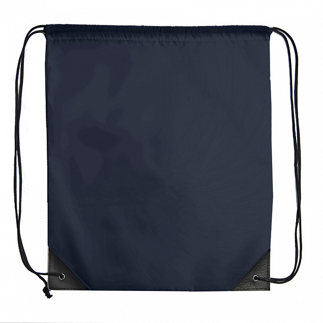 Рюкзак мешок с укреплёнными уголками BY DAY, темно-синий, 35*41 см, полиэстер 210D с логотипом в Астрахани заказать по выгодной цене в кибермаркете AvroraStore