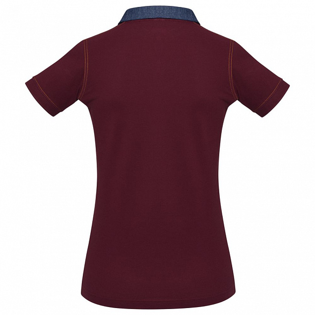 Рубашка поло женская DNM Forward бордовая с логотипом в Астрахани заказать по выгодной цене в кибермаркете AvroraStore
