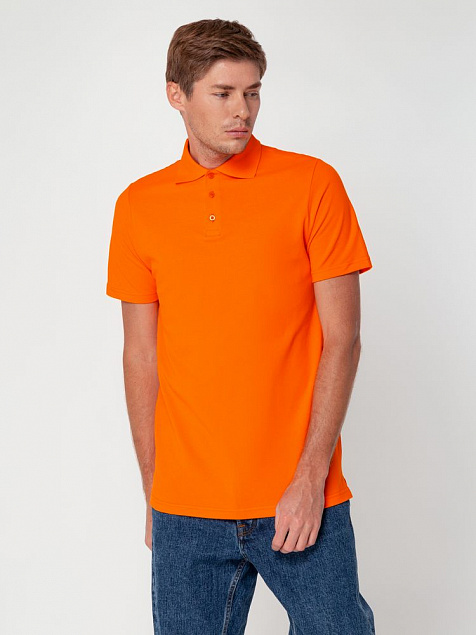 Рубашка поло Virma light, оранжевая с логотипом в Астрахани заказать по выгодной цене в кибермаркете AvroraStore