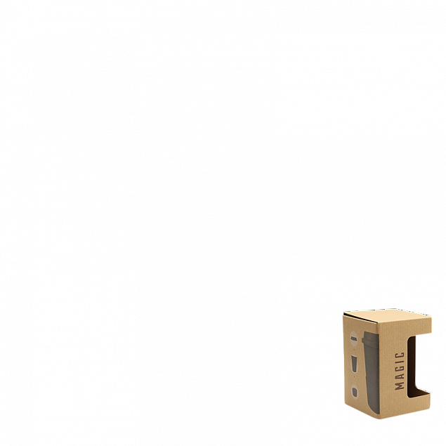 Коробка для кружки &quot;Magic&quot;с окном, коричневый с логотипом в Астрахани заказать по выгодной цене в кибермаркете AvroraStore