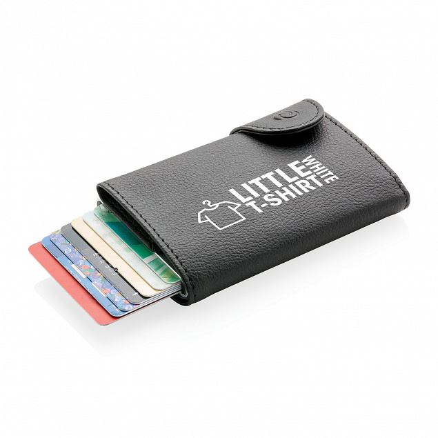Кошелек с держателем для карт C-Secure RFID, черный с логотипом в Астрахани заказать по выгодной цене в кибермаркете AvroraStore