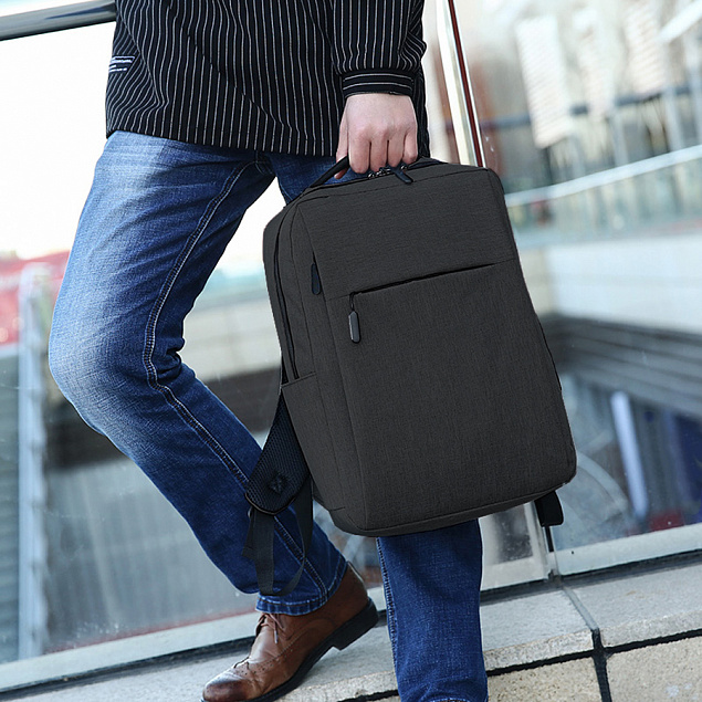 Рюкзак "Lifestyle" - Черный AA с логотипом в Астрахани заказать по выгодной цене в кибермаркете AvroraStore
