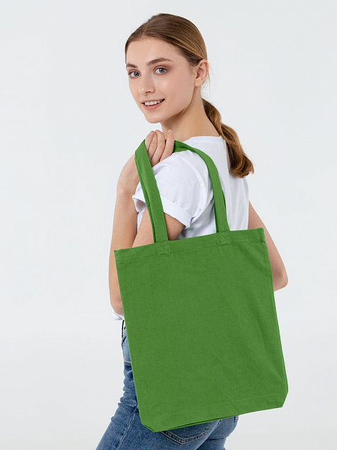 Холщовая сумка Avoska, ярко-зеленая с логотипом в Астрахани заказать по выгодной цене в кибермаркете AvroraStore