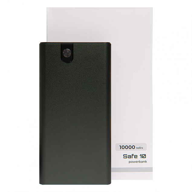 Универсальный аккумулятор OMG Safe 10 (10000 мАч), серый, 13,8х6.8х1,4 см с логотипом в Астрахани заказать по выгодной цене в кибермаркете AvroraStore