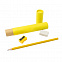 Письменный набор Tubey, карандаш, точилка и ластик, желтый с логотипом в Астрахани заказать по выгодной цене в кибермаркете AvroraStore