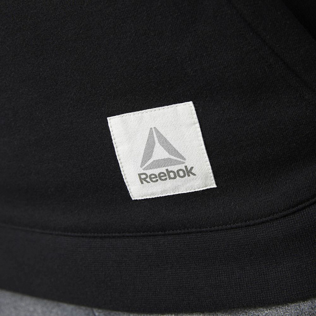 Толстовка мужская Crew Neck, черная с логотипом в Астрахани заказать по выгодной цене в кибермаркете AvroraStore