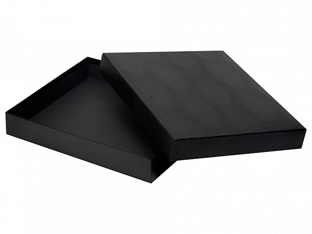 Подарочная коробка 38 х 31,8 х 6, черный с логотипом в Астрахани заказать по выгодной цене в кибермаркете AvroraStore
