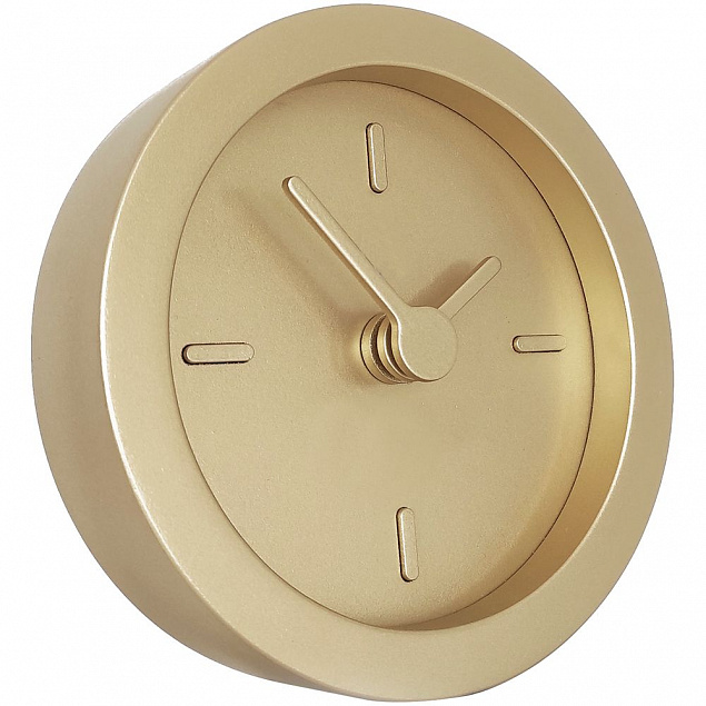 Часы настольные Bronco Sarah, золотистые с логотипом в Астрахани заказать по выгодной цене в кибермаркете AvroraStore