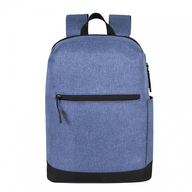 Рюкзак Boom, синий/чёрный, 43 x 30 x 13 см, 100% полиэстер  с логотипом в Астрахани заказать по выгодной цене в кибермаркете AvroraStore