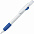 ALLEGRA, ручка шариковая, синий/белый, пластик с логотипом в Астрахани заказать по выгодной цене в кибермаркете AvroraStore