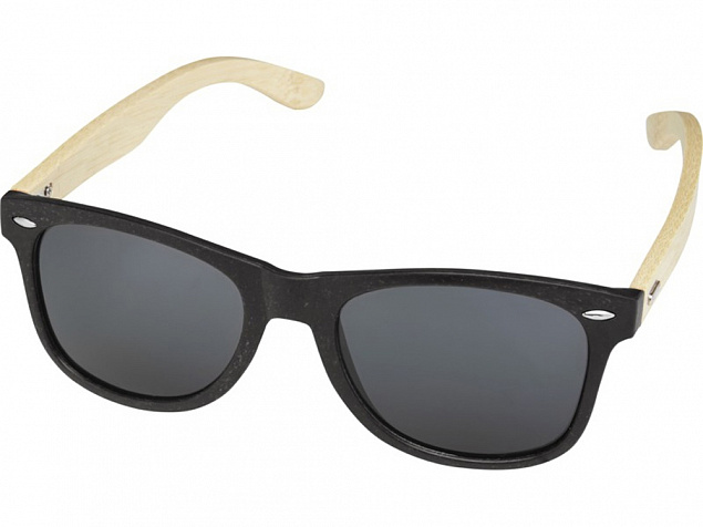 Sun Ray очки с бамбуковой оправой, черный с логотипом в Астрахани заказать по выгодной цене в кибермаркете AvroraStore