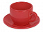 Чайная пара Melissa керамическая, красный (Р) с логотипом в Астрахани заказать по выгодной цене в кибермаркете AvroraStore