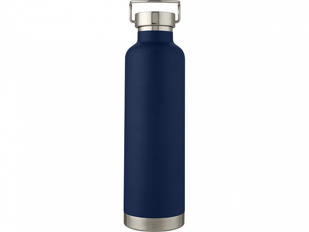 Thor, медная спортивная бутылка объемом 1 л с вакуумной изоляцией, синий с логотипом в Астрахани заказать по выгодной цене в кибермаркете AvroraStore