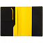 Обложка для паспорта Multimo, черная с желтым с логотипом в Астрахани заказать по выгодной цене в кибермаркете AvroraStore