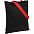 Холщовая сумка BrighTone, черная с красными ручками с логотипом в Астрахани заказать по выгодной цене в кибермаркете AvroraStore