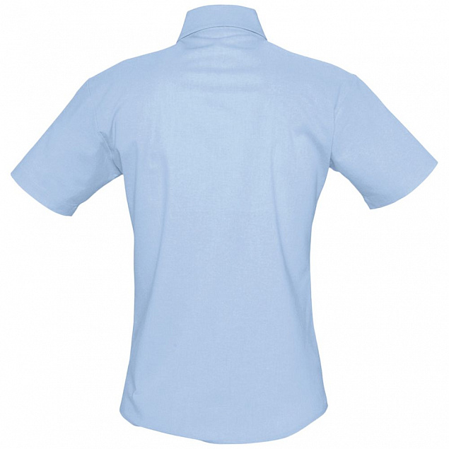 Рубашка женская с коротким рукавом ELITE, голубая с логотипом в Астрахани заказать по выгодной цене в кибермаркете AvroraStore