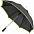 Зонт-трость Highlight, черный с зеленым с логотипом в Астрахани заказать по выгодной цене в кибермаркете AvroraStore